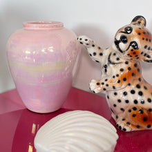 Load image into Gallery viewer, Pink iridescent vase
