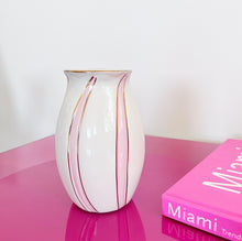 Load image into Gallery viewer, Vintage pink twist vase
