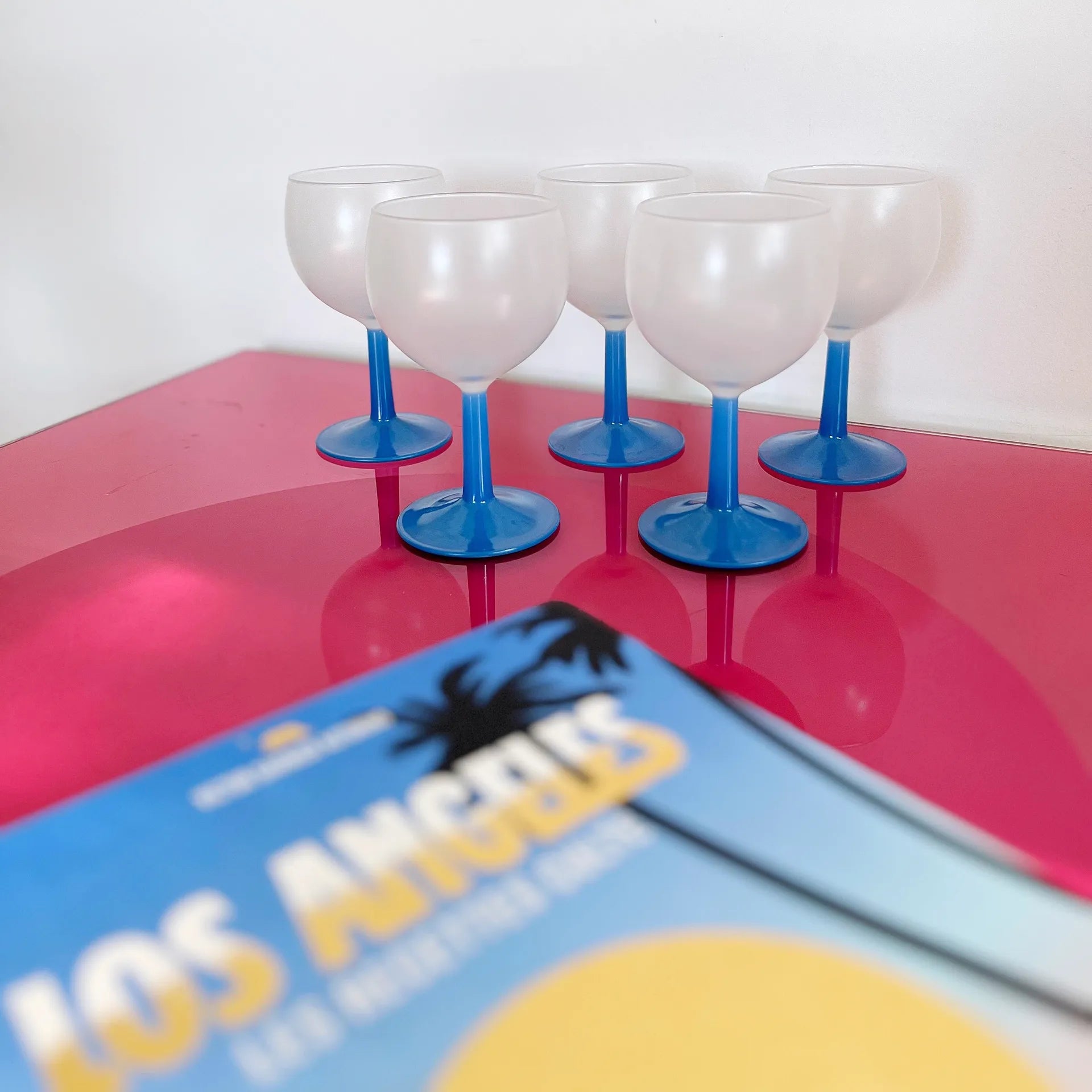 Verres à vin pieds bleus made in France 🇫🇷 - Club Barbara