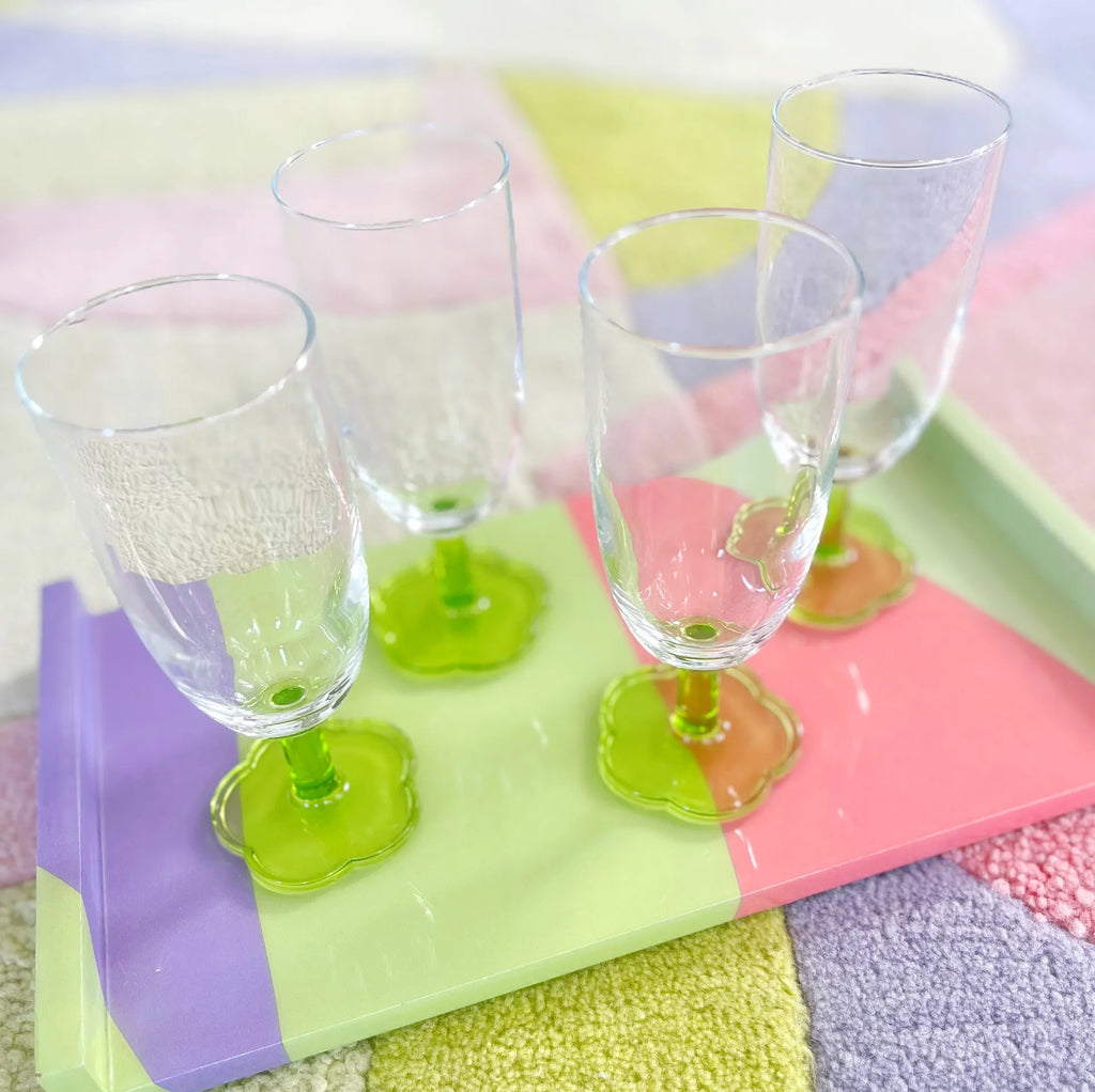 Verres fleurs vintage - Club Barbara