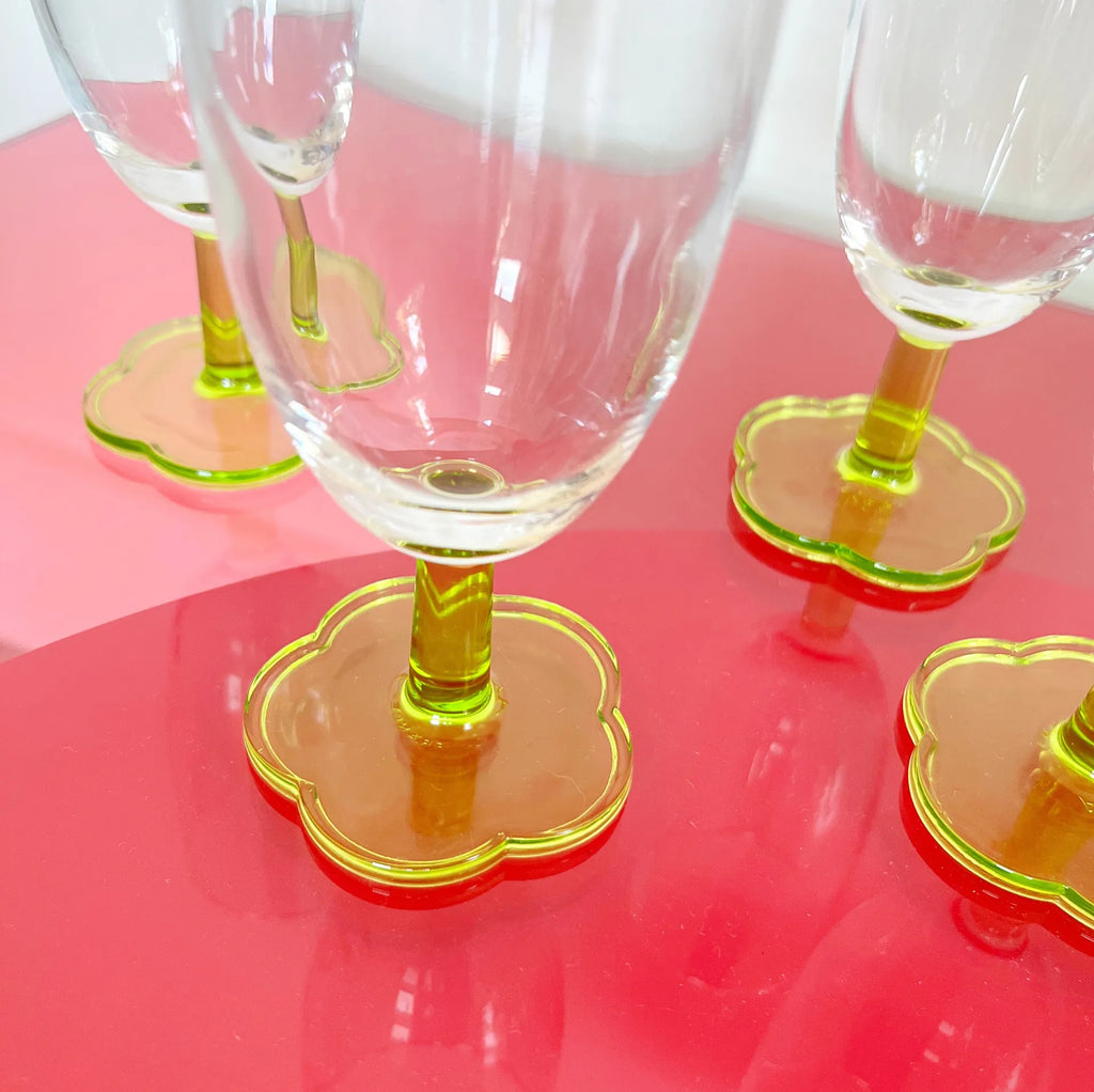 Verres fleurs vintage - Club Barbara