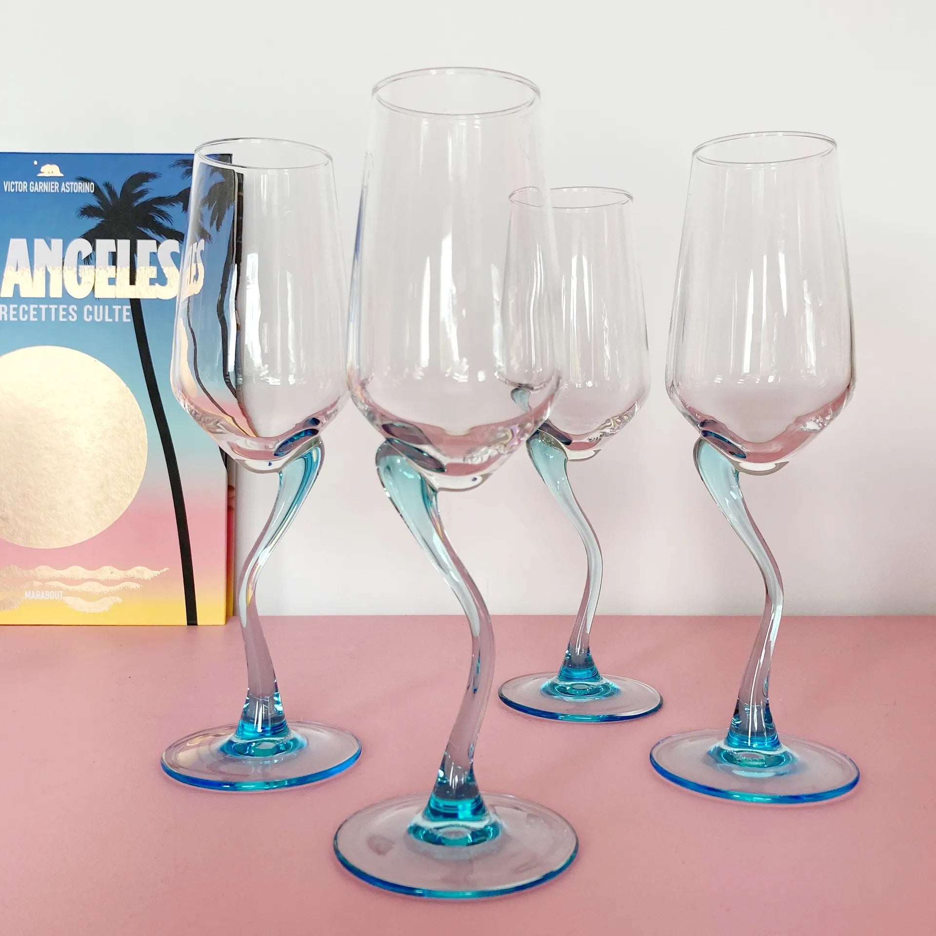 Verres zig zag bleus - Club Barbara