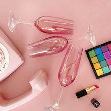 Charger l&#39;image dans la galerie, Flûtes à champagne roses iridescentes
