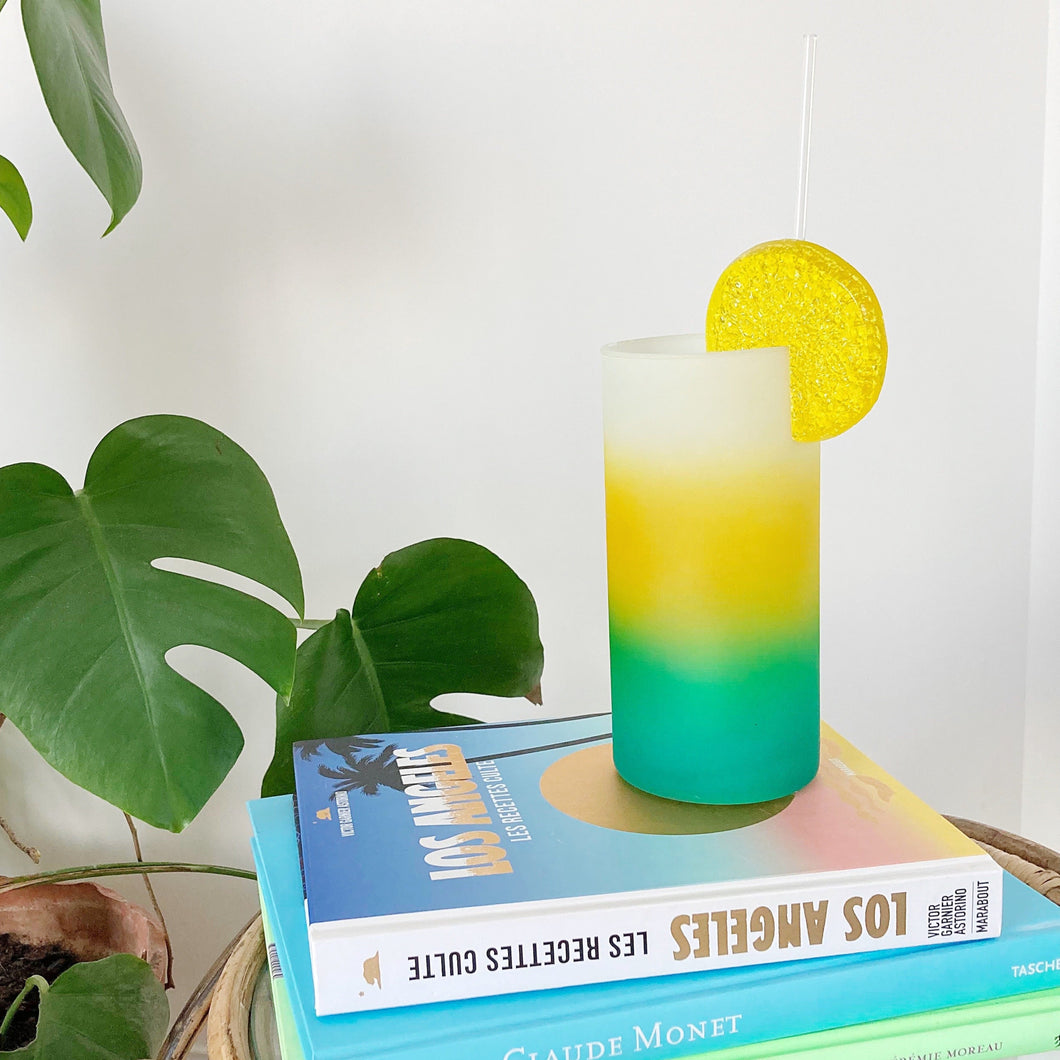 Lampe cocktail en verre vintage 80’s