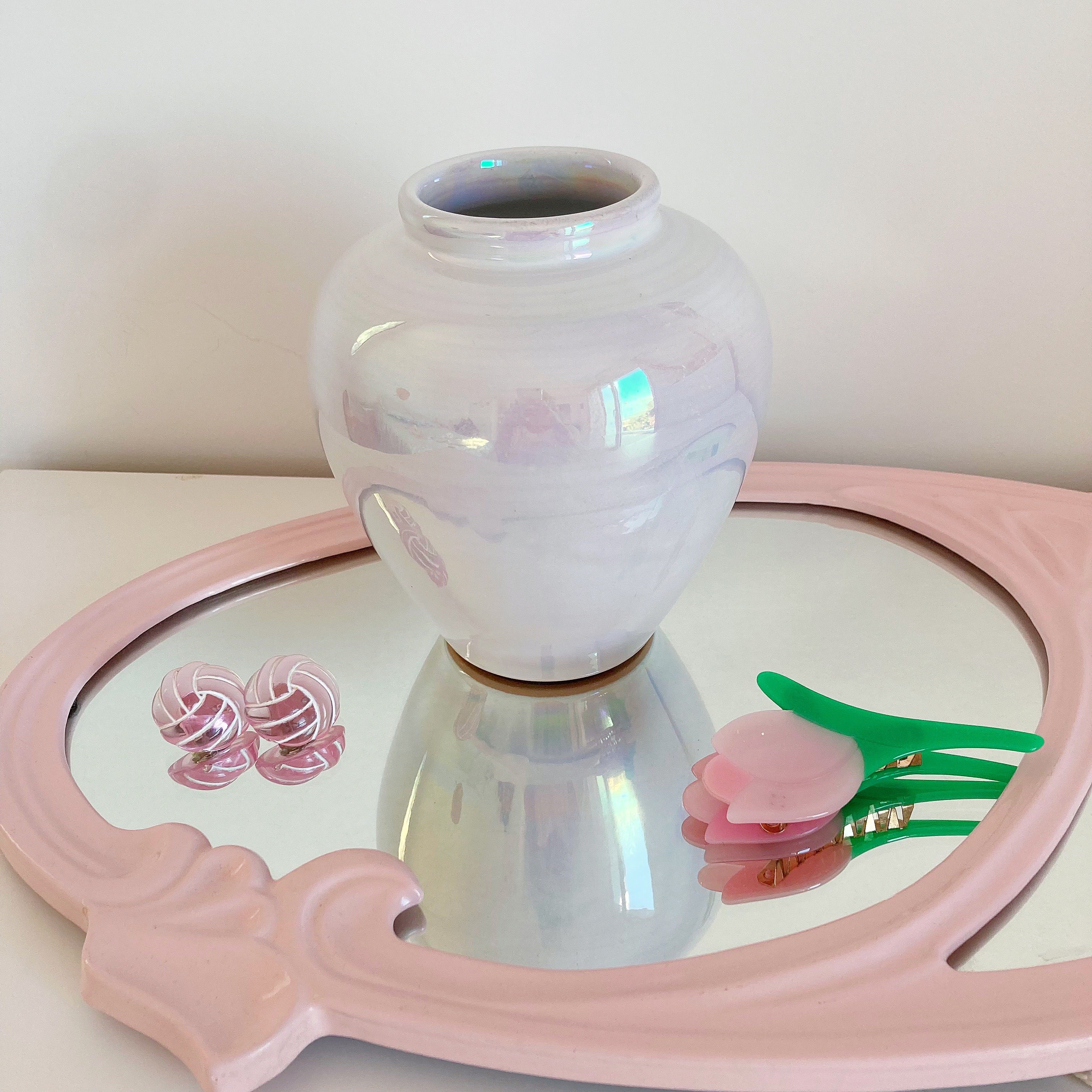 vase annees 80 reflets iridescents