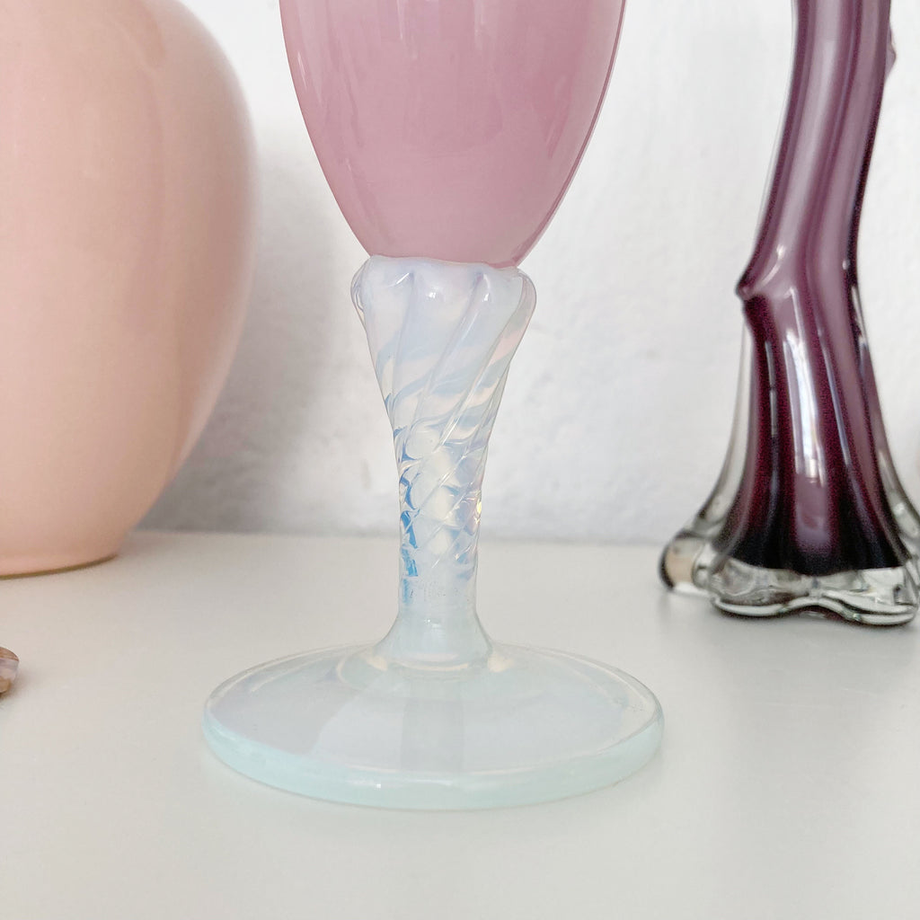 Soliflore en opaline rose pastel