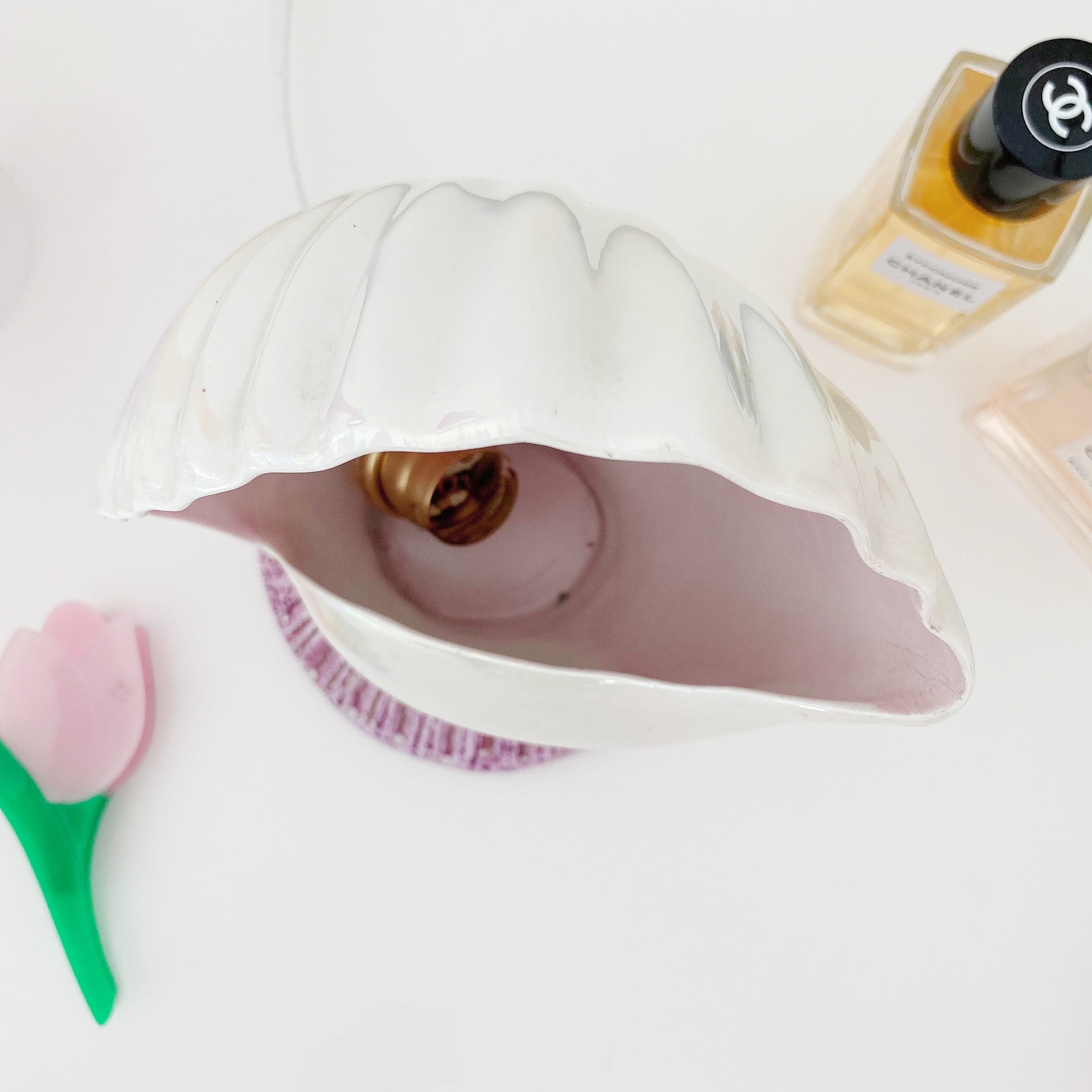 Lampe coquillage vintage