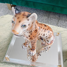 Load image into Gallery viewer, Ceramic leopard statue
