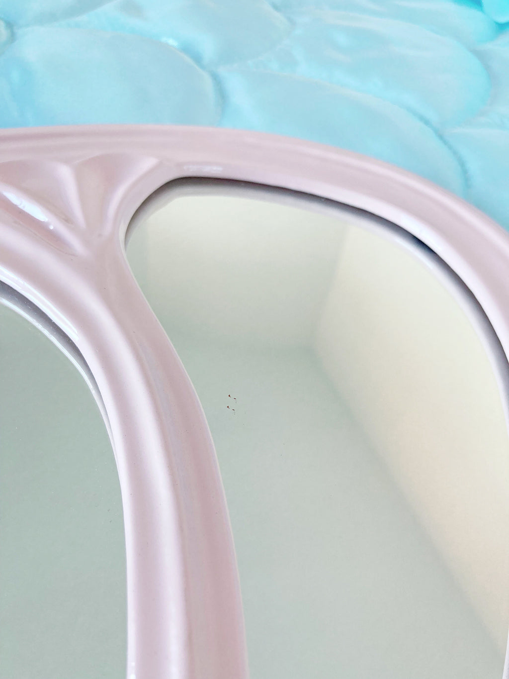 Miroir rose années 80