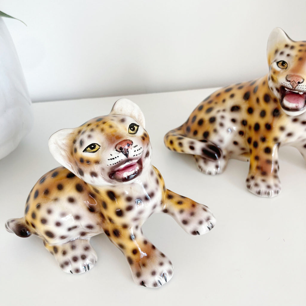 Italian ceramic panthers