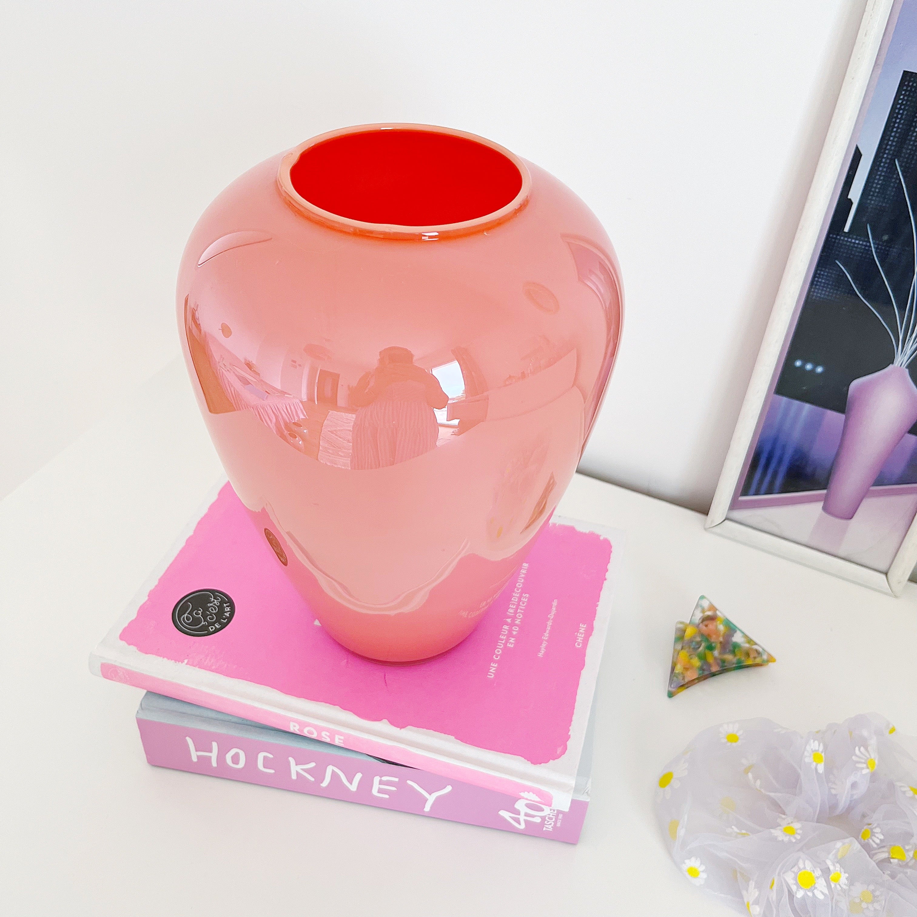 Vase corail pearly 80’s