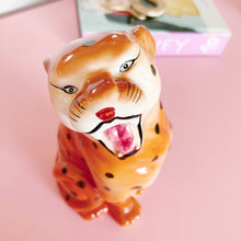 Load image into Gallery viewer, Leopard ceramic statuette
