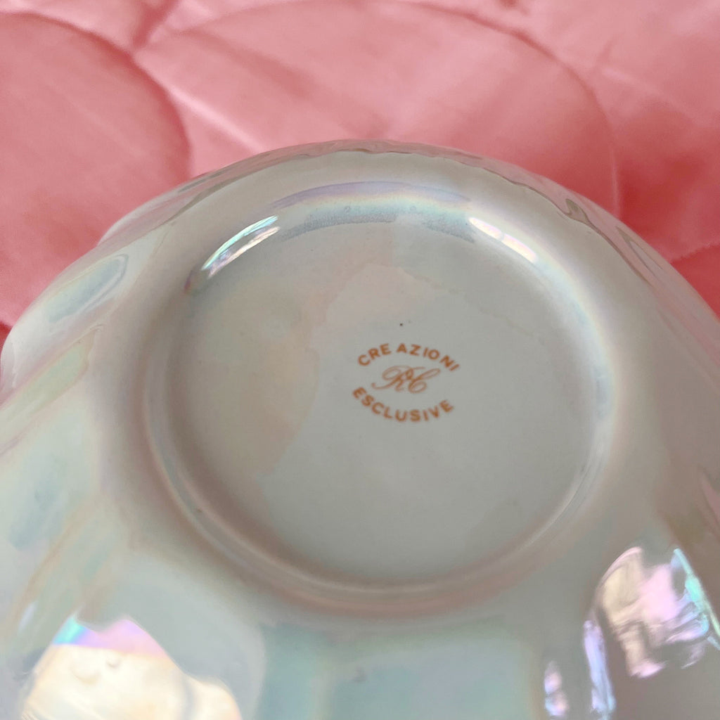 Boîte coquillage en céramique iridescente