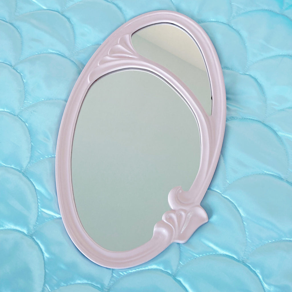 Miroir rose années 80