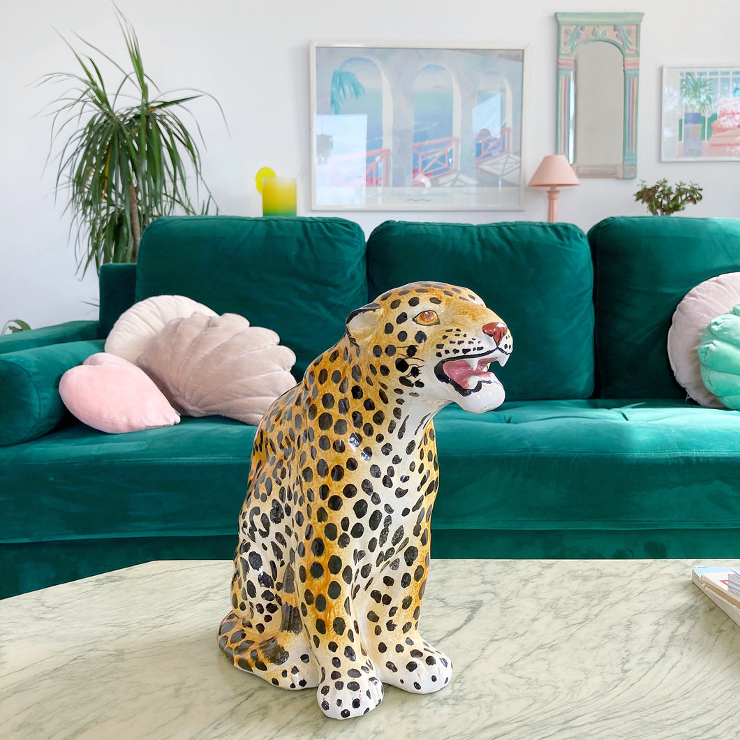 Vintage ceramic leopard