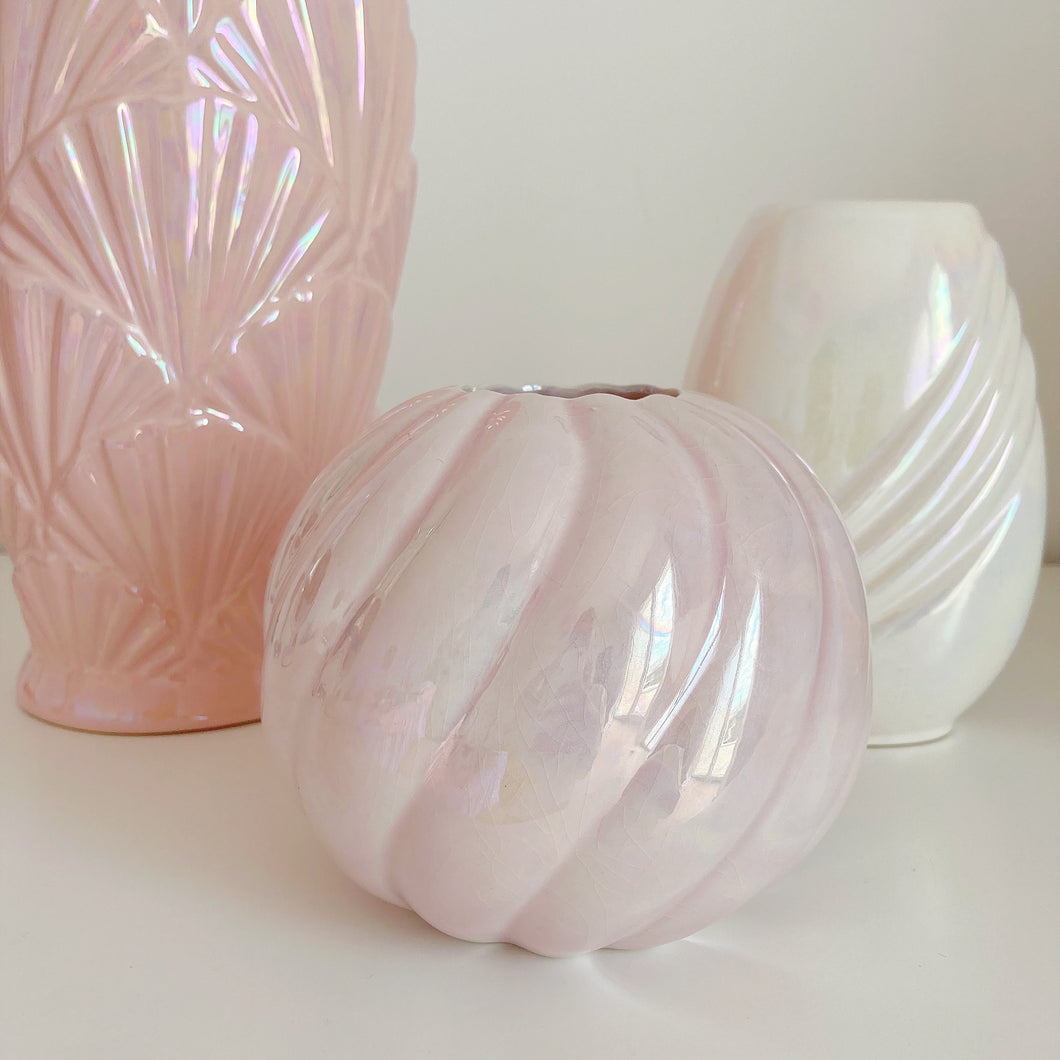 vase torsadé iridescent