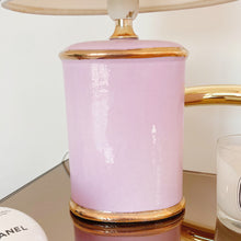 Load image into Gallery viewer, Pink and gold Art Deco lamp
