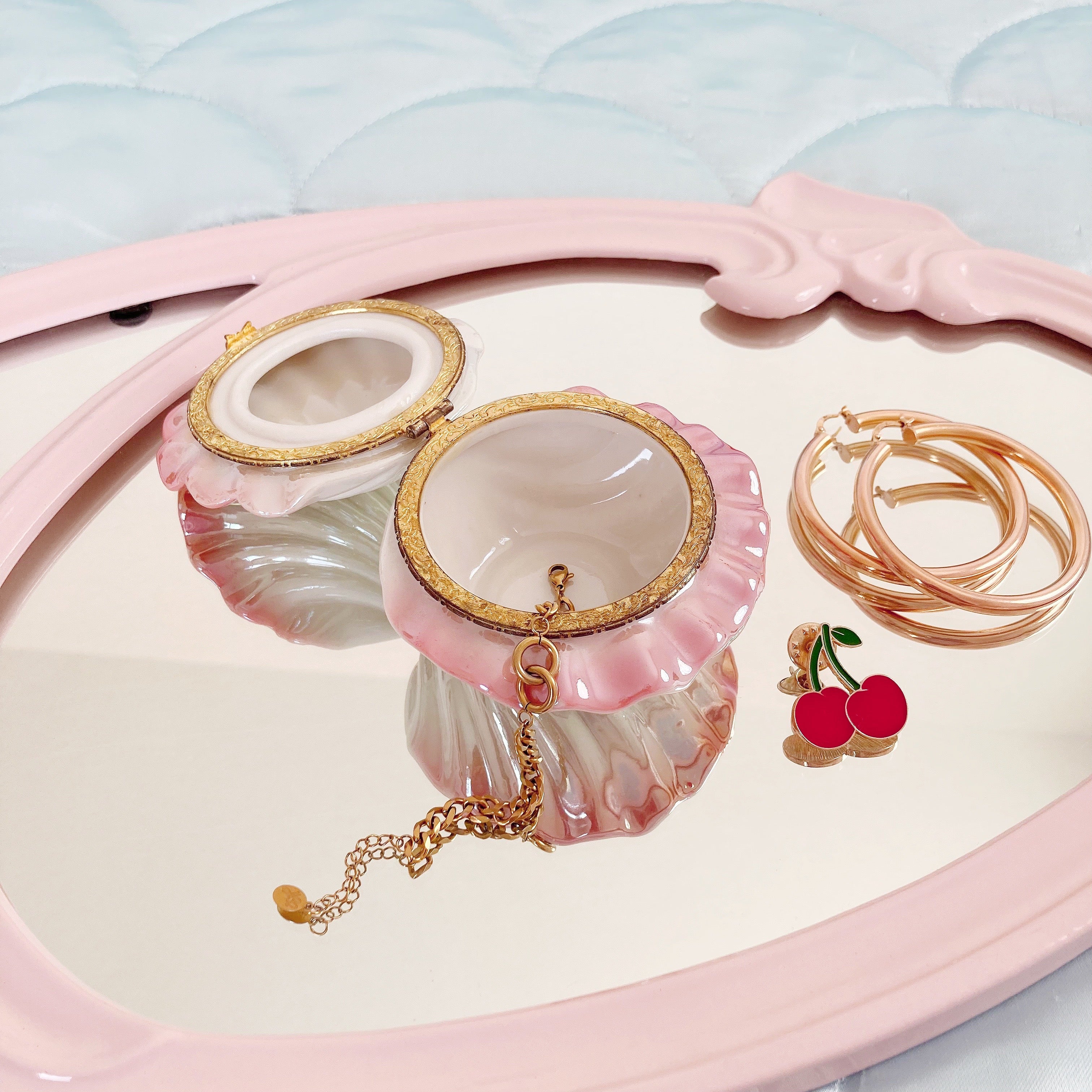 Boîte à bijoux coquillage vintage