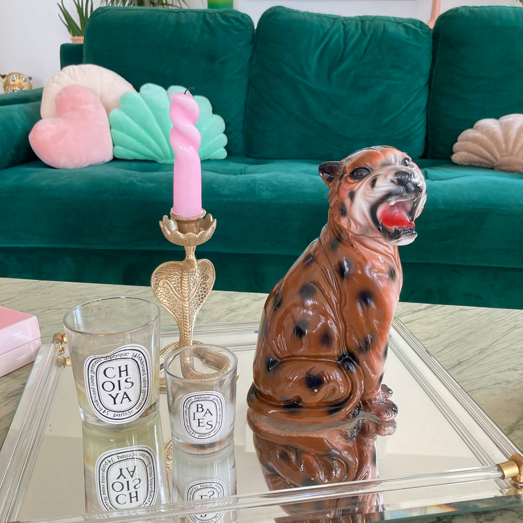 statuette ceramique felin animal