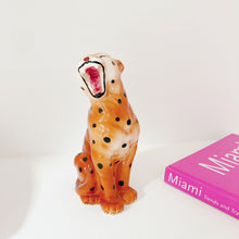 Load image into Gallery viewer, Leopard ceramic statuette
