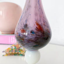 Charger l&#39;image dans la galerie, Grand soliflore opaline moucheté rose et violet
