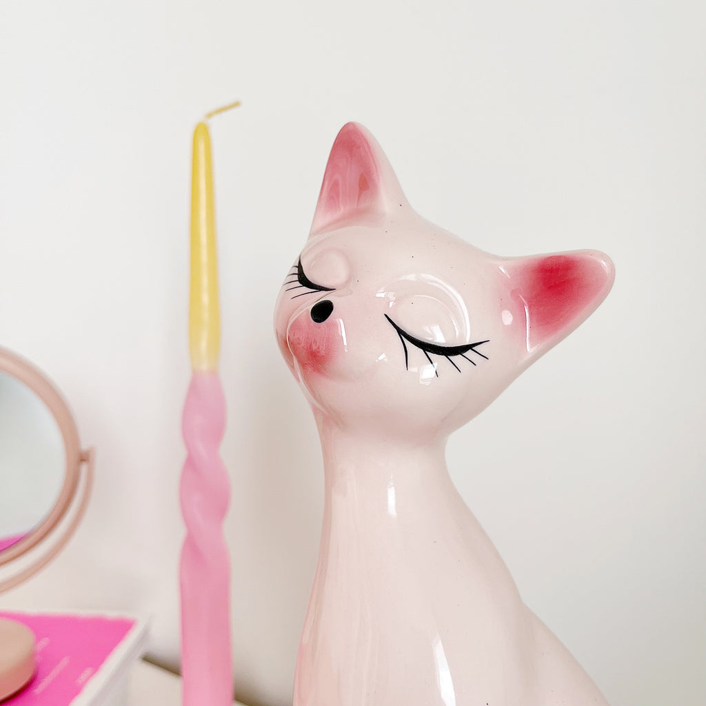 Chat en céramique vintage