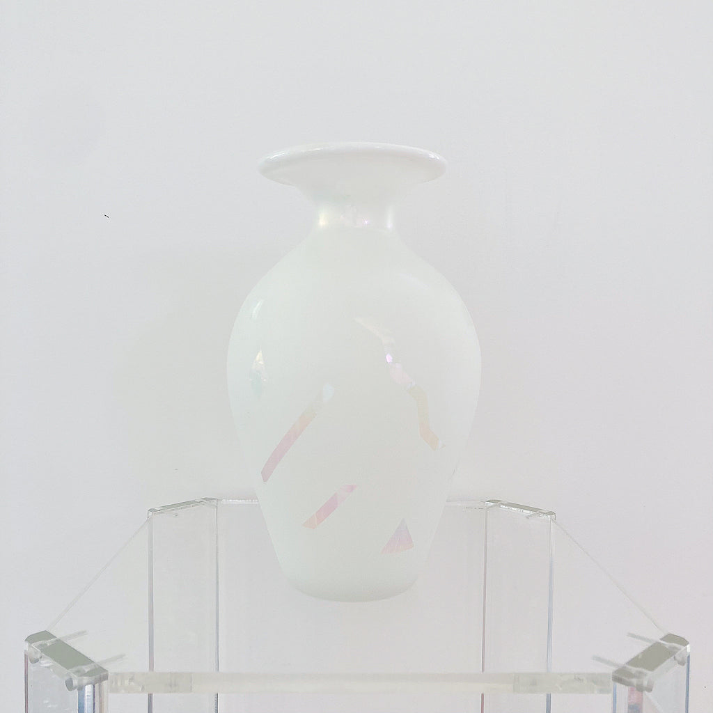 80's geometric pattern vase