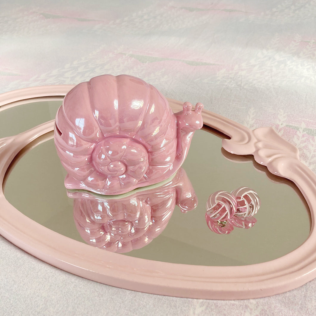 Tirelire escargot rose