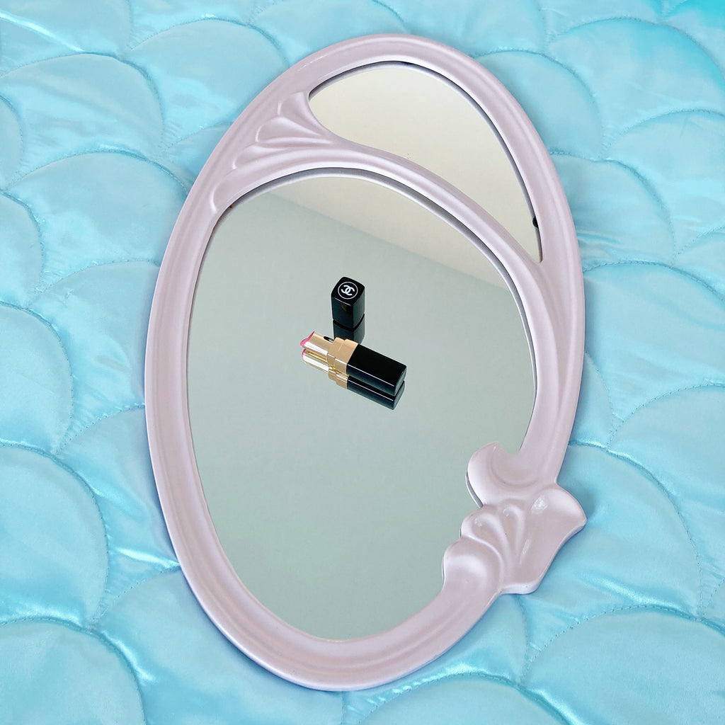 Miroir rose années 80
