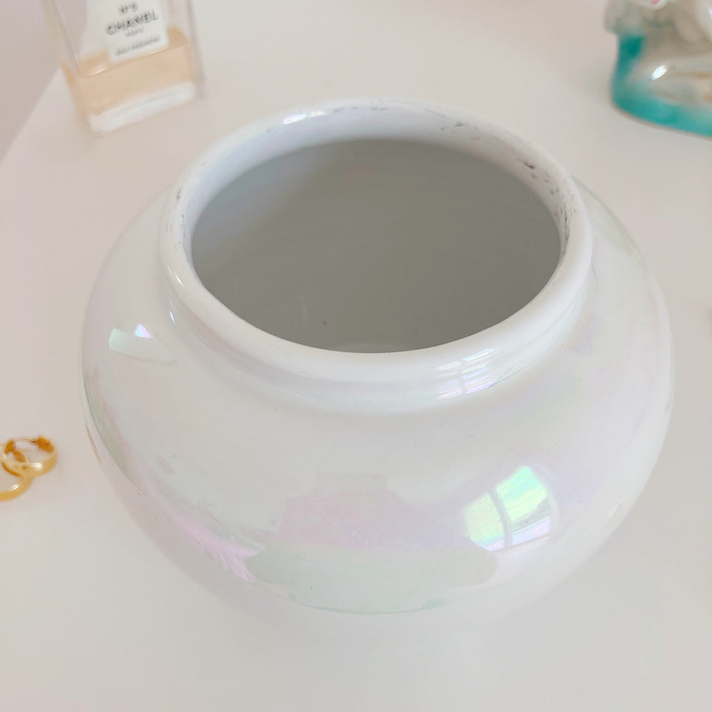 Vase perle iridescent