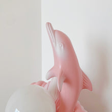 Load image into Gallery viewer, Pastel pink dolphin lamp 80&#39;s
