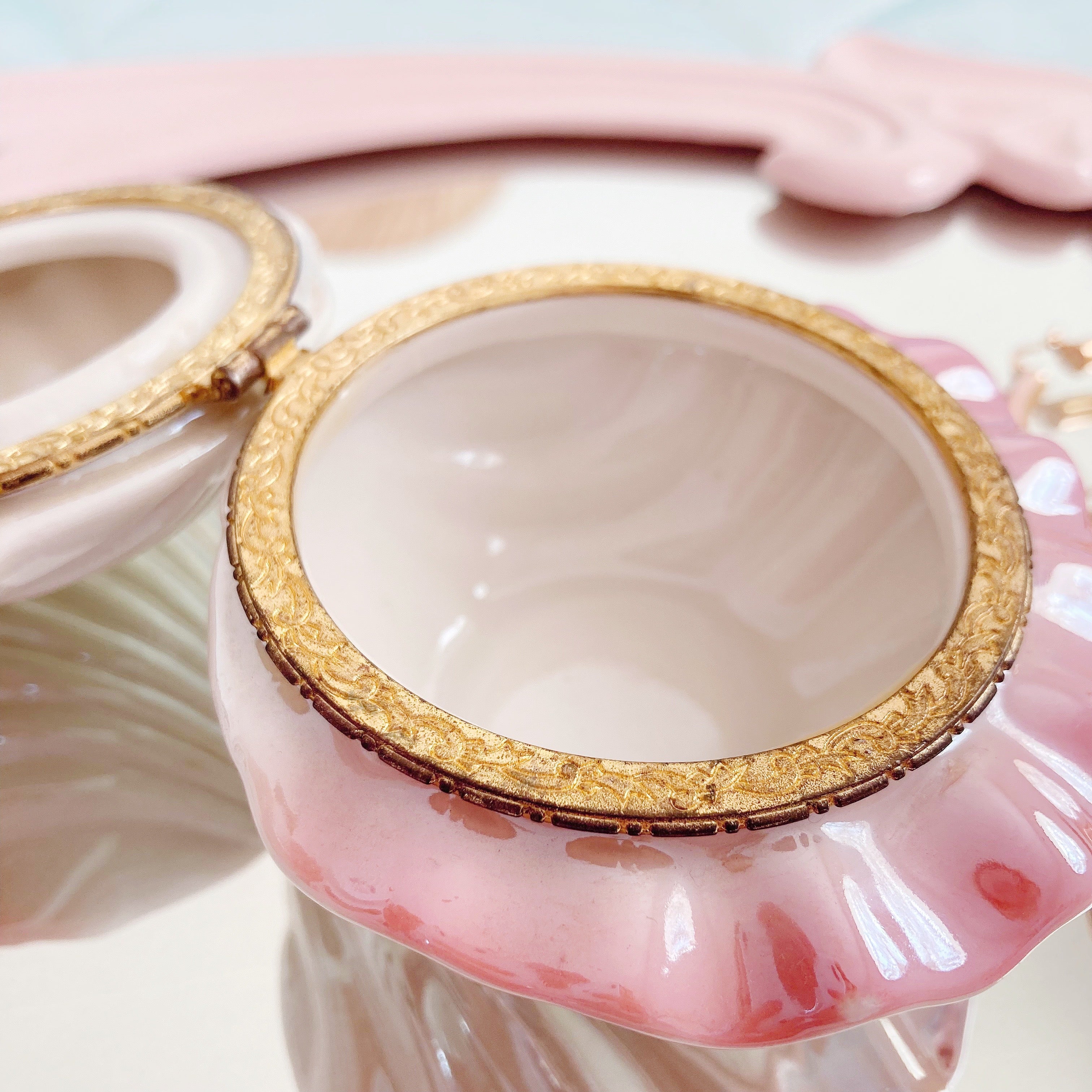 Boîte à bijoux coquillage vintage