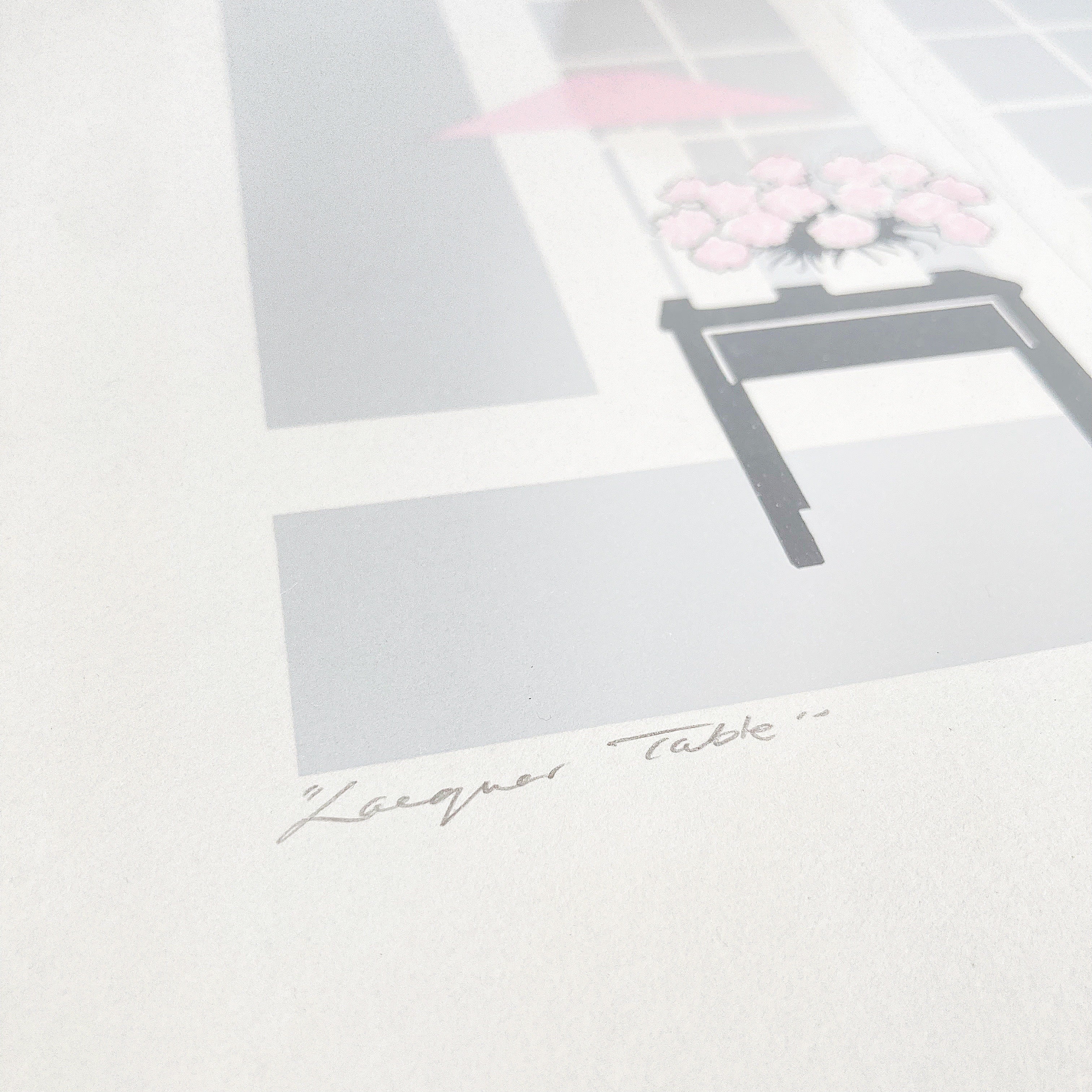 Lithographie années 80 « Lacquer Table »