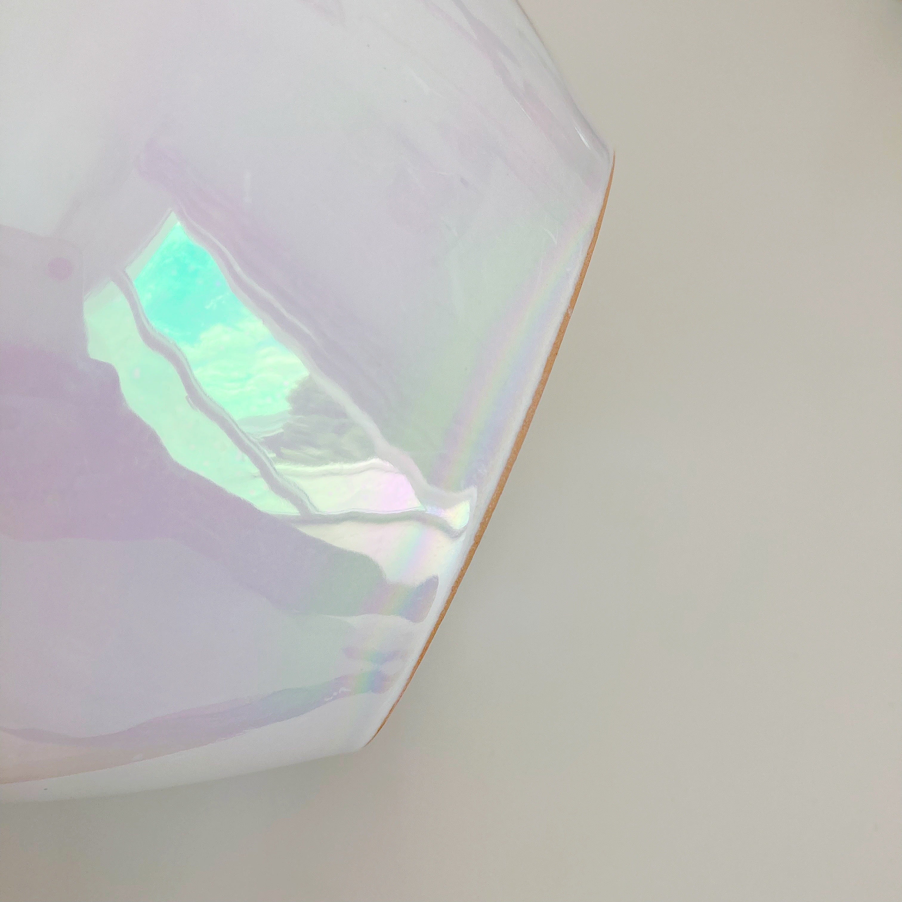 Vase perle iridescent