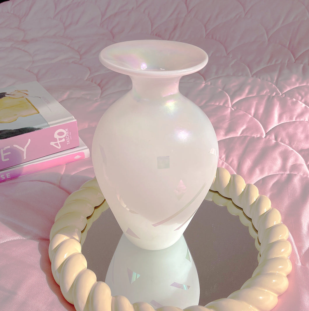 vase annees 80 iridescent 