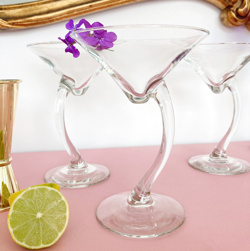 Verres à cocktail années 80